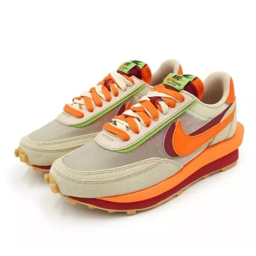 Nike x Sacai x Clot LDWaffle Orange Blaze DH1347-100 Sneakers New